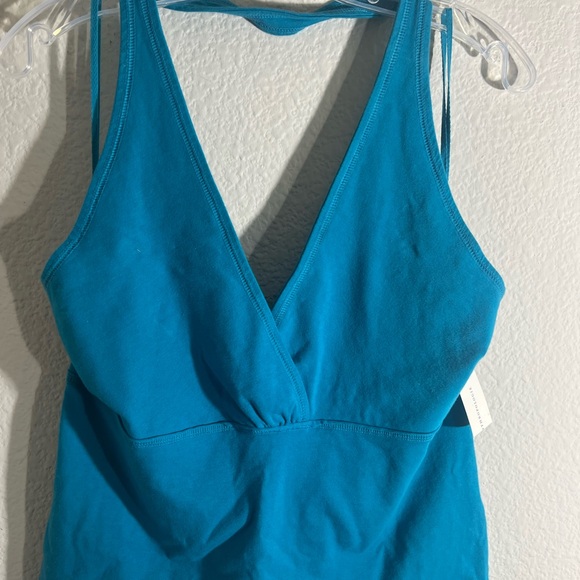 Anthropologie Teal Halter Wrap-Front Women’s Tank Top size XL - Picture 4 of 8